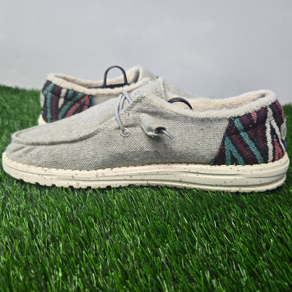 Hey Dude Wendy Grey Cozy Fur Lined Slip On Shoes Size 8 Womens - Picture 7 of 11